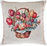 Poszewka Wielkanocna gobelinowa DW01B z Tulipanami