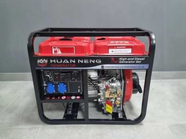 Дизельний генератор 4-4,5 кВт HUAN NENG однофазний 220в електростратер