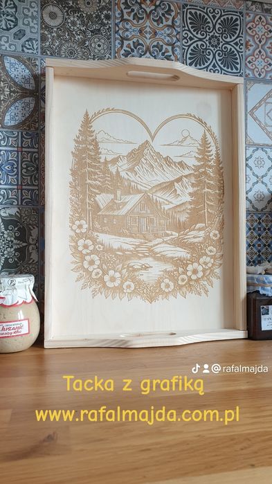 Tacka kuchenna z grafiką lub dowolnym grawerem
