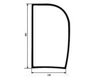 Szyba Boczna lewa JCB 8040ZTS 8045ZTS 8050ZTS 8055RTS ACX916