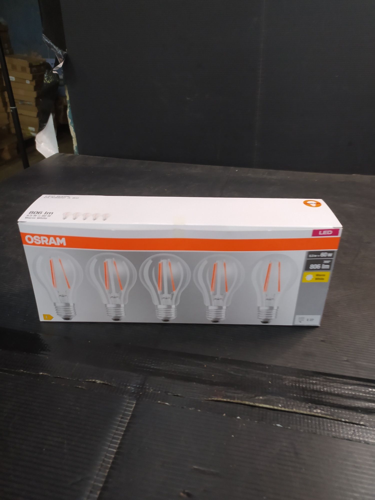 5x Żarówka LED filament E27 7W 806lm 2700K Osram