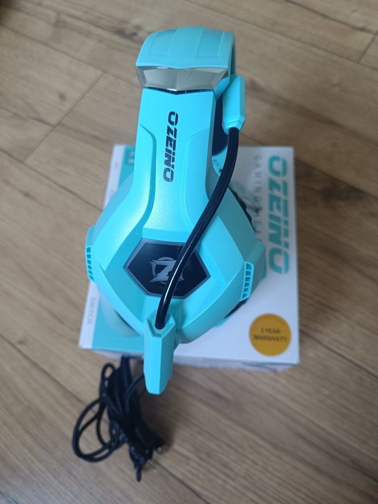 Ozeino Zestaw słuchawkowy do gier, efekty dźwiękowe 3D, mikrofon