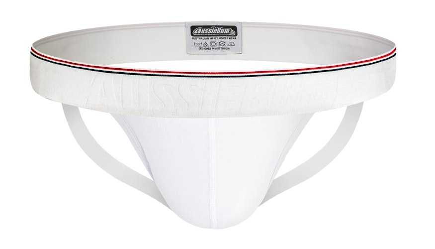 Majtki Jockstrap Stringi Slipy AussieBum r.L białe