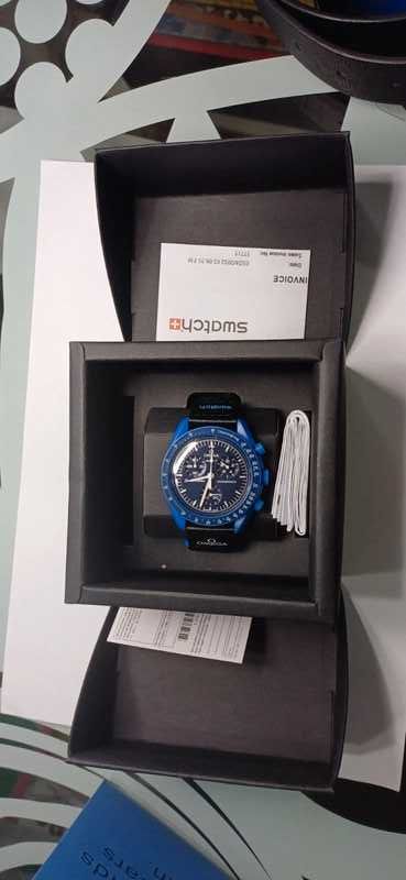 Bioceramic Neptune Watch SO33N100 - Stormy Blue Gradient Design