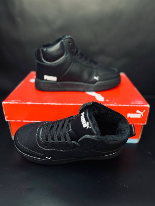 Puma кроссовки черные мужские женские/ размеры 35-41 зима