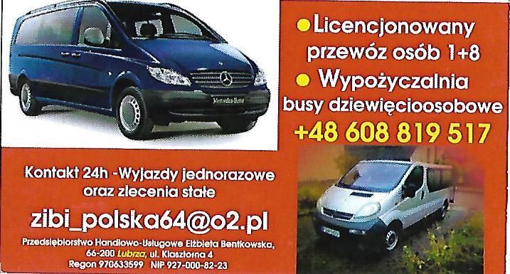 Transport osobowy i przewozy pracownicze  Swiebodzin