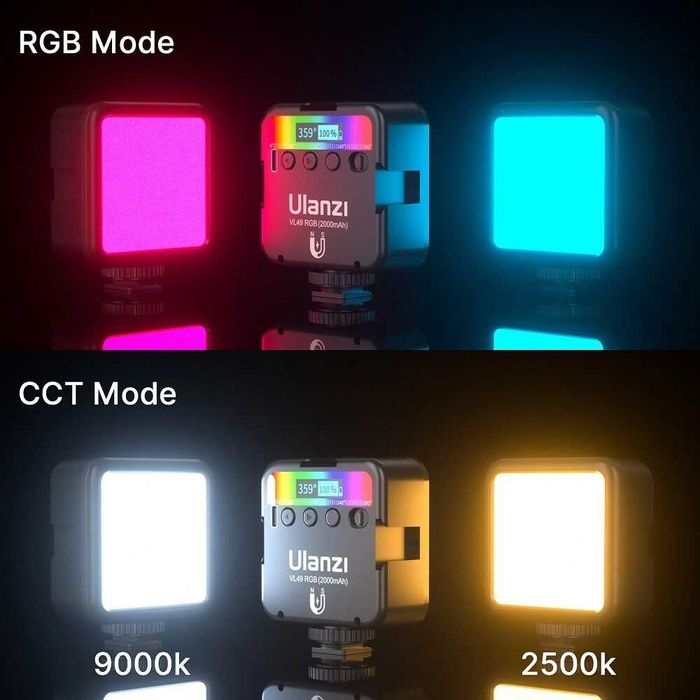 Ulanzi VL49 RGB — компактне накамерне RGB світло