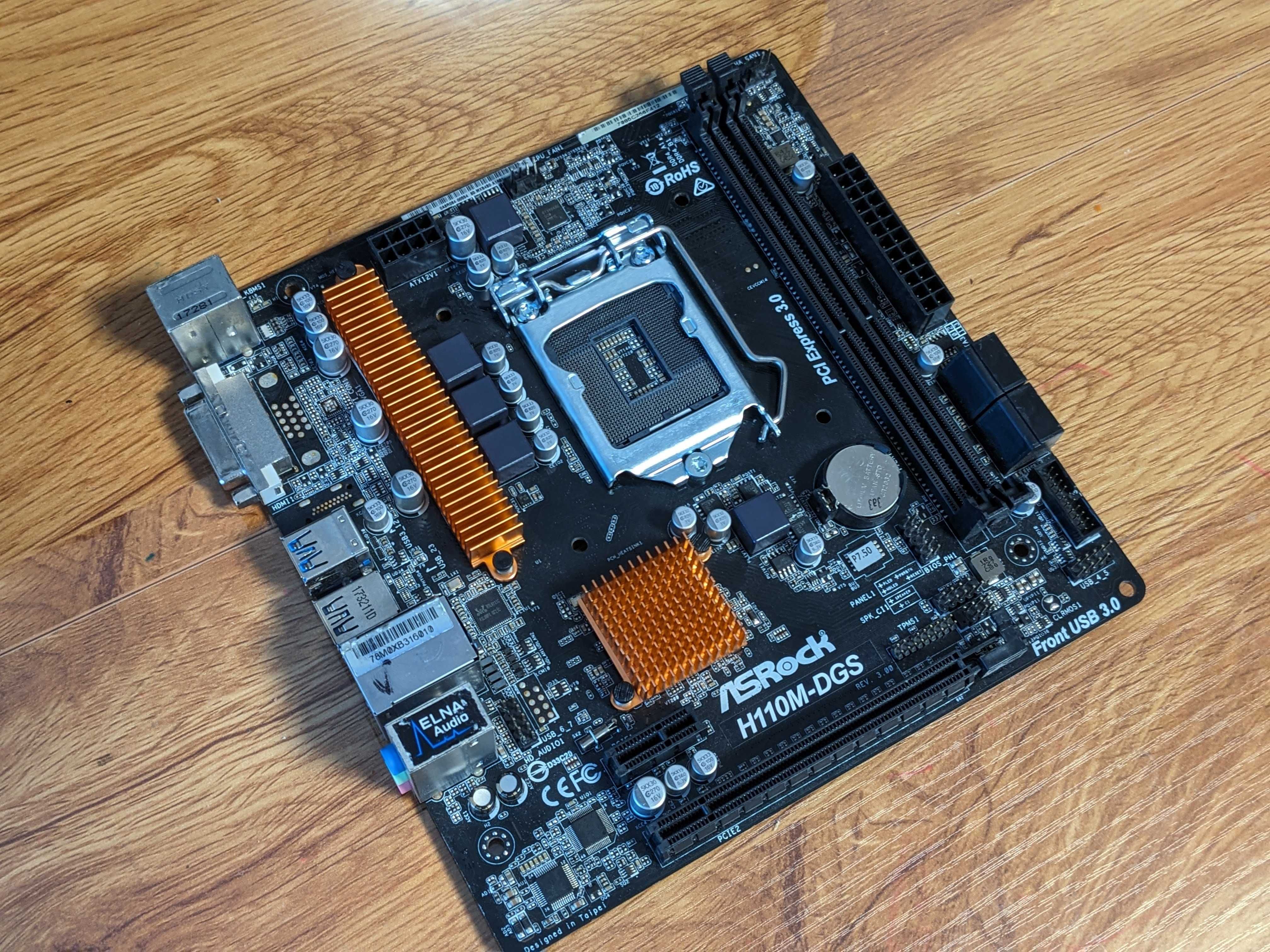 материнкська плата ASRock H110M-DGS intel 1151 socket microATX (ITX)