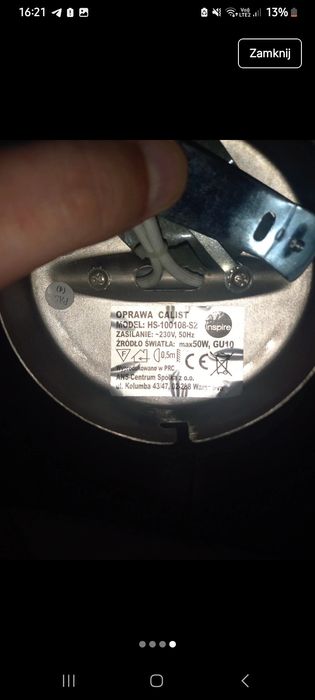 Lampa z podwójnym oświetleniem