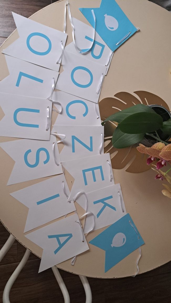 Girlanda roczek Olusia urodziny