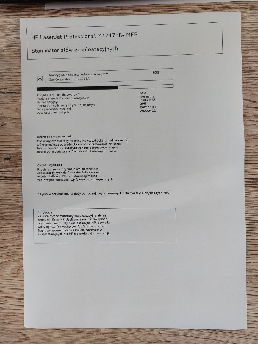 Urządzenie HP LaserJet Pro M1217nfw - Wifi / Skan / Ksero / Druk
