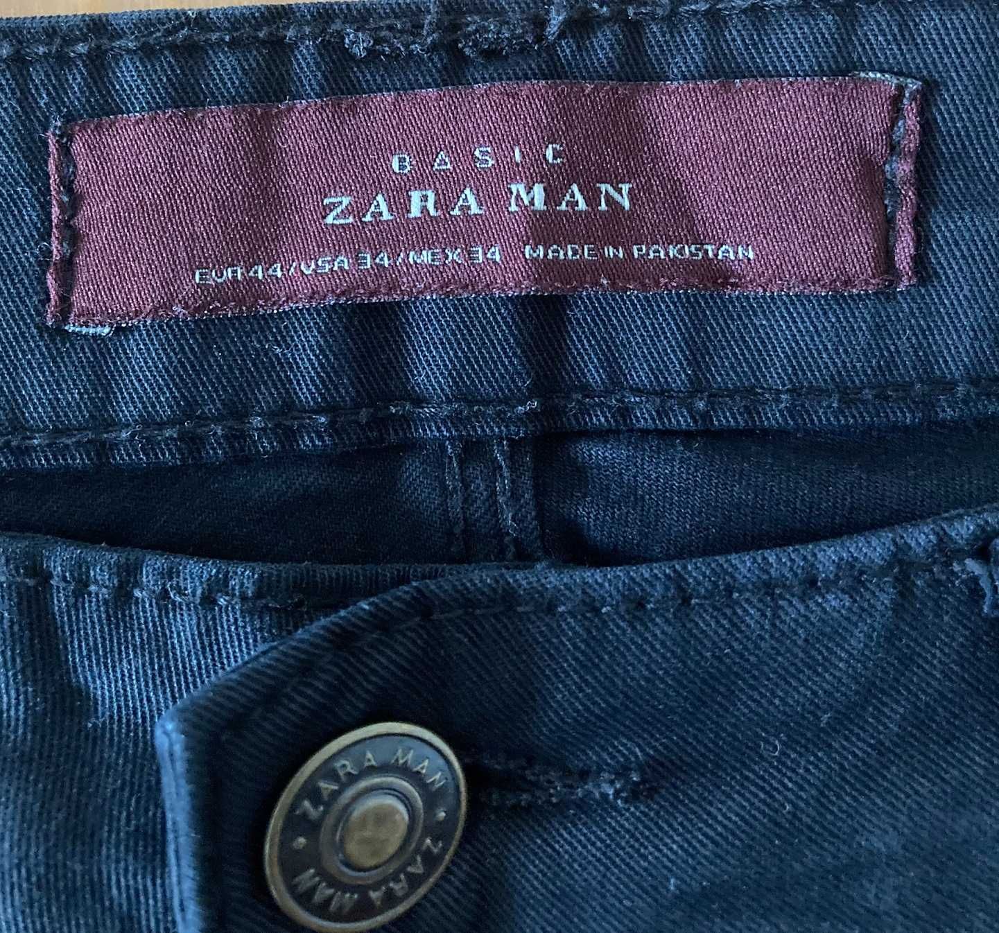 ZARA spodnie męskie Basic, kolor czarny, rozmiar 34/L