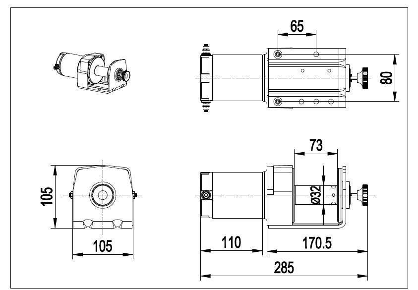 Wyciągarka elektryczna 12v do Quada 2000 Husar 907kg utv quad pług