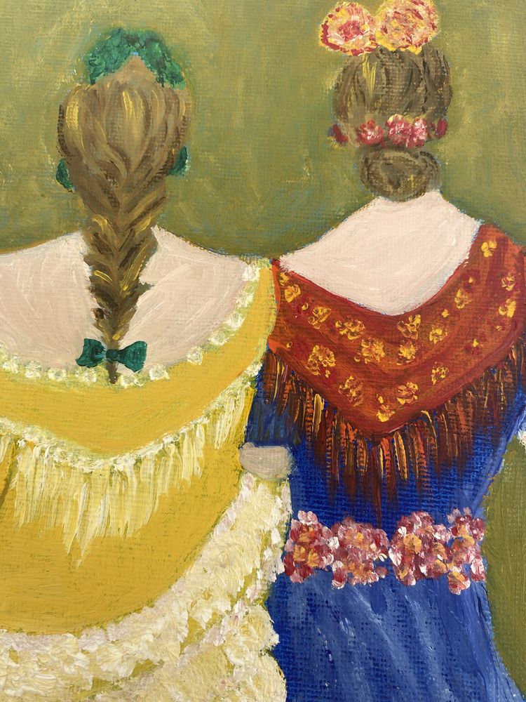 Pintura a óleo: As Sevilhanas