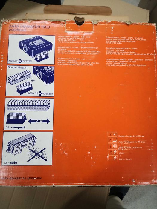 Projetor de diapositivos Agfa Diamator 1500