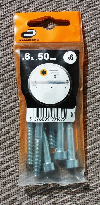 Kit de 6 parafusos de aço zincado da Standers (NOVO E SELADO)