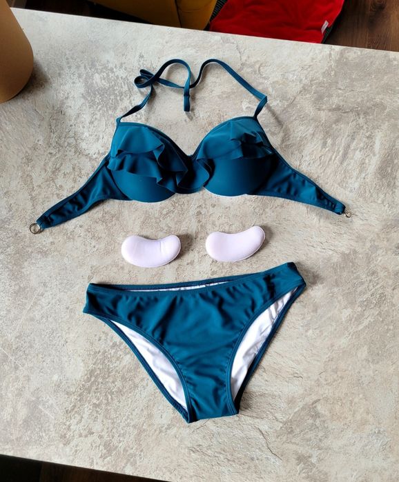 Azulena Mohito szmaragdowy kostium kąpielowy dwuczęściowy bikini XL 42