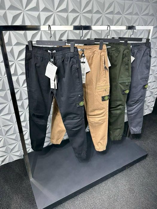 Розмір S M чоловічі штани джогери карго котон stone