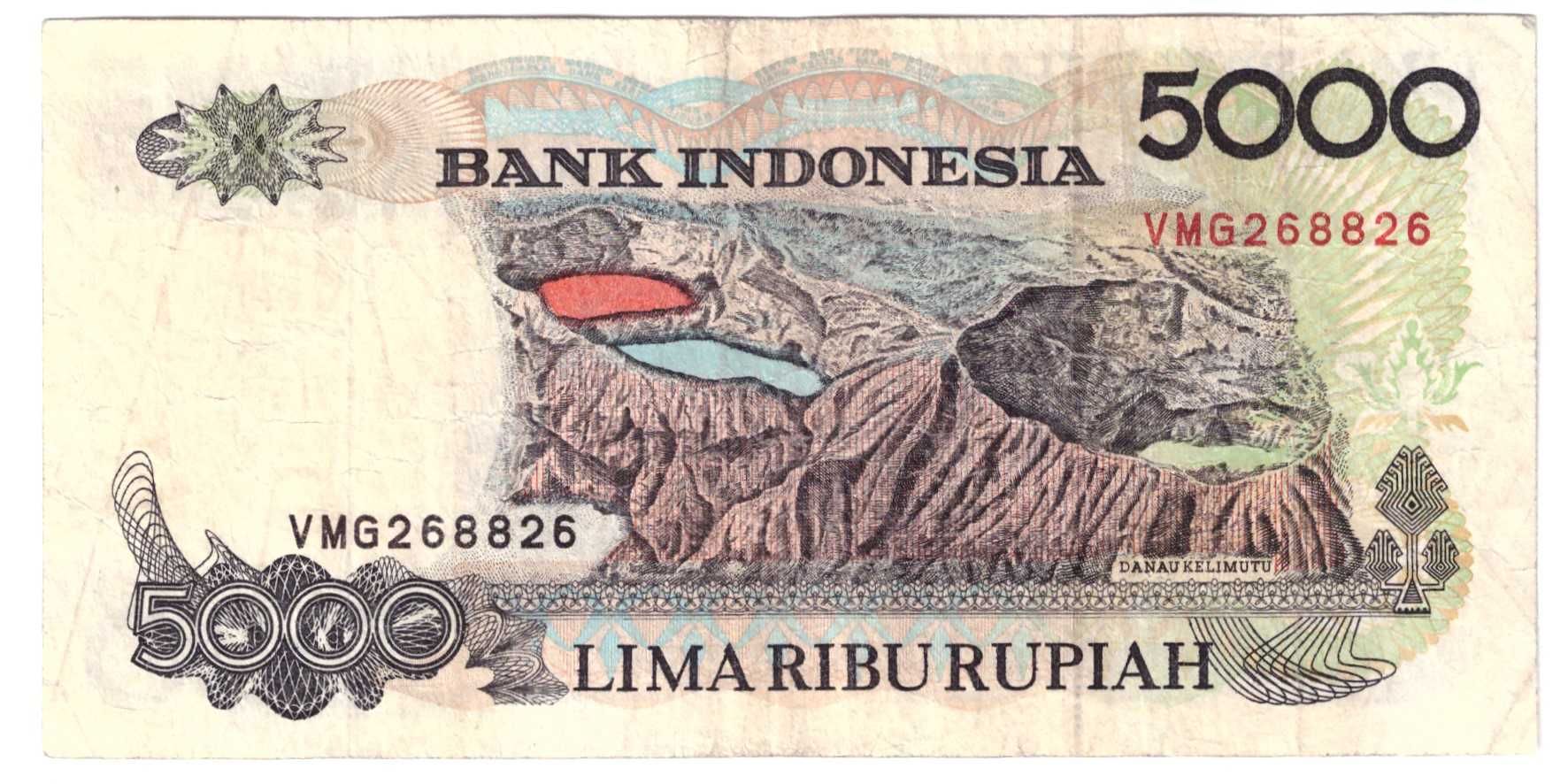 Indonezja, banknot 5000 rupii 1992 - st. 4