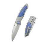 Nóż składany Kubey KB Knives Vertigo Gray Titanium/Timascus, Stonew...