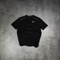 MĘSKA Koszulka Sportowa Nike Dri-Fit Lekka Biegowa Trening Czarna Logo