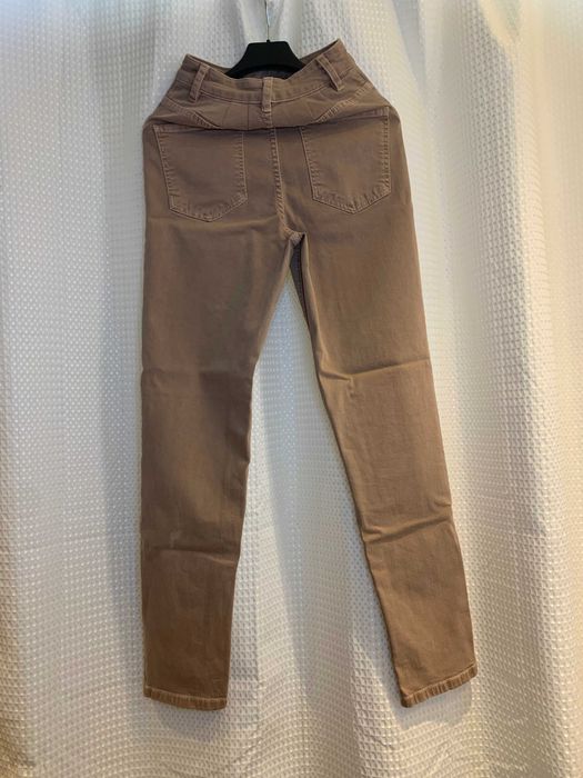 Dżinsy różowe, pudrowy róż Asos, rozm. XS