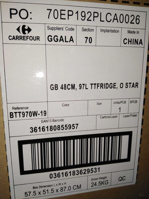 Nowa mała lodówka pod blatowa BLUESKY ( zapakowana ) BTT970W-19