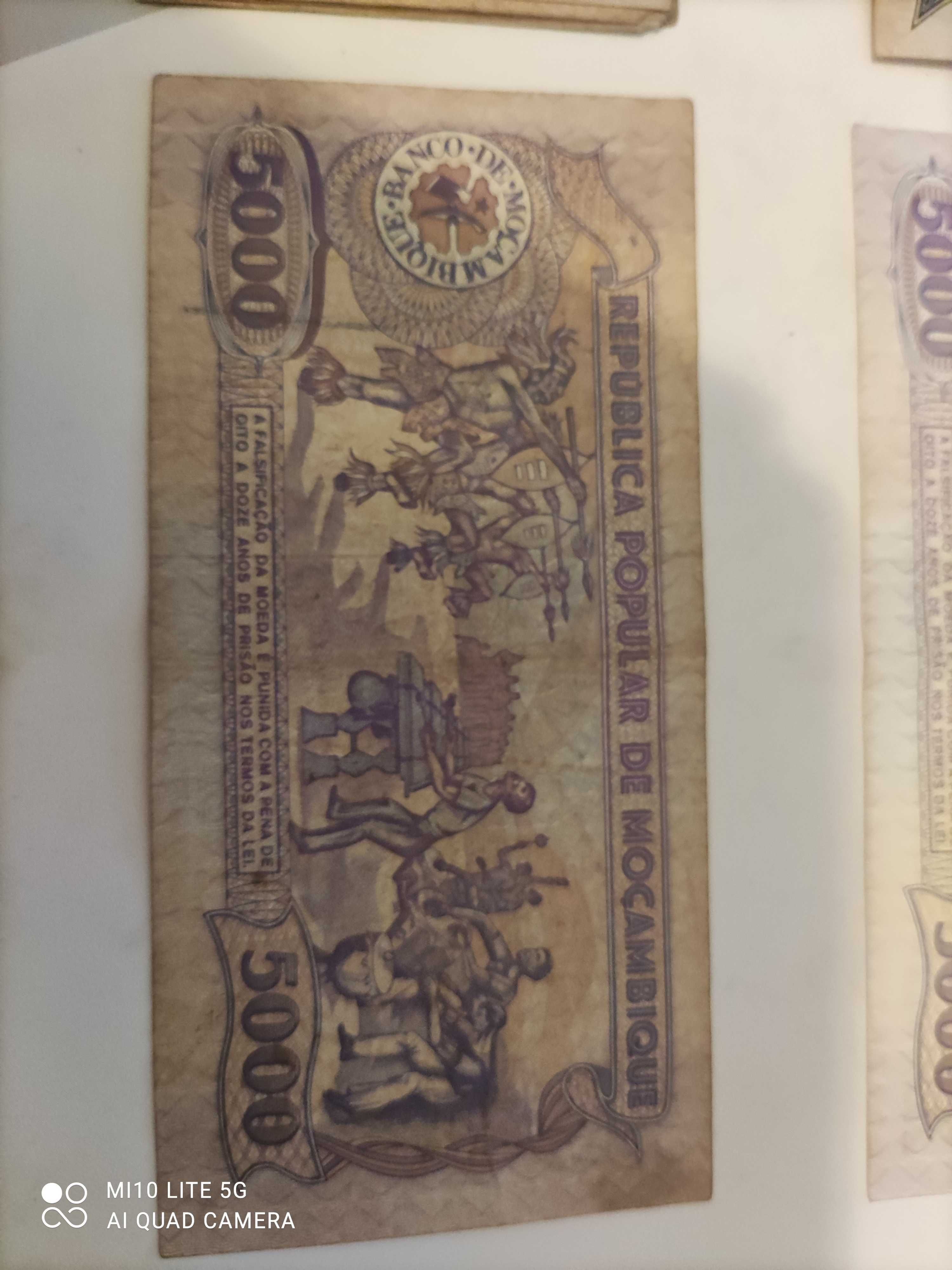 Moeda papel Moçambique