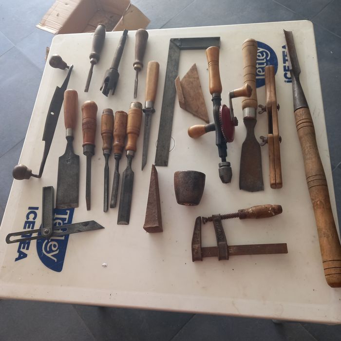 Conjunto de ferramentas carpintaria marcenaria