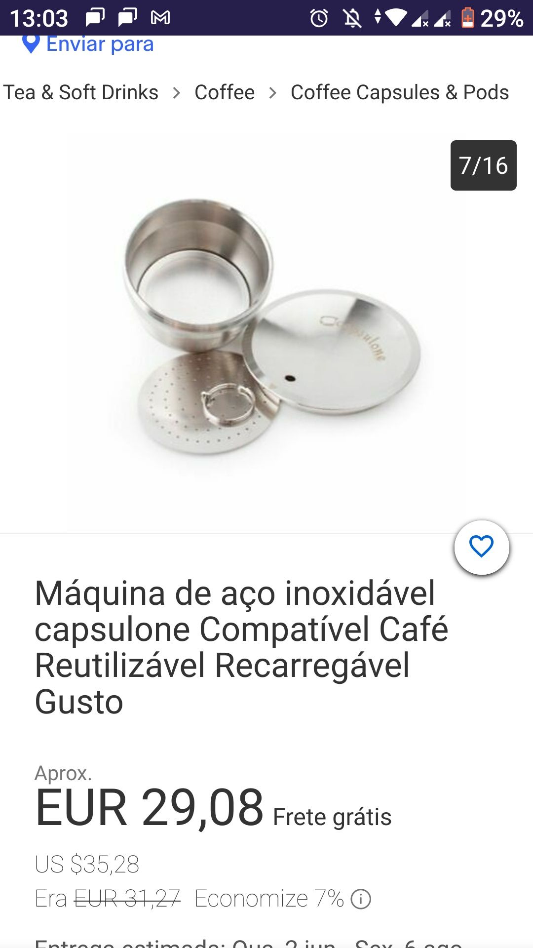 Máq. Café + 30Sical + Cáp Alum