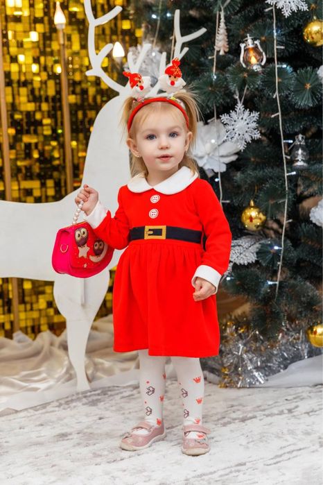 Продам новорічний костюм санти на дівчинку