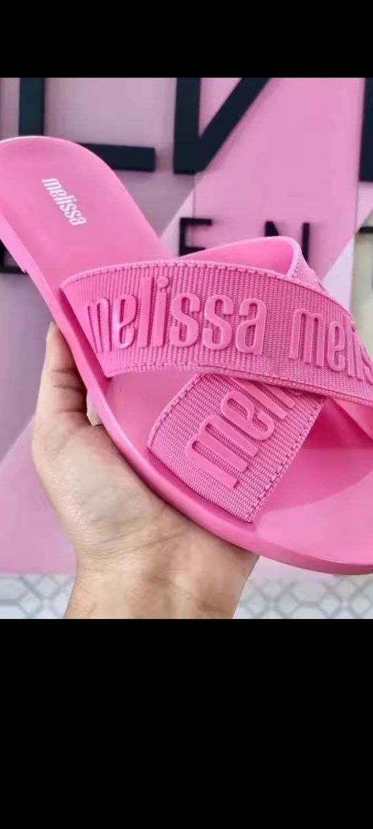 Klapki płaskie laczki róż Melissa r. 38/39