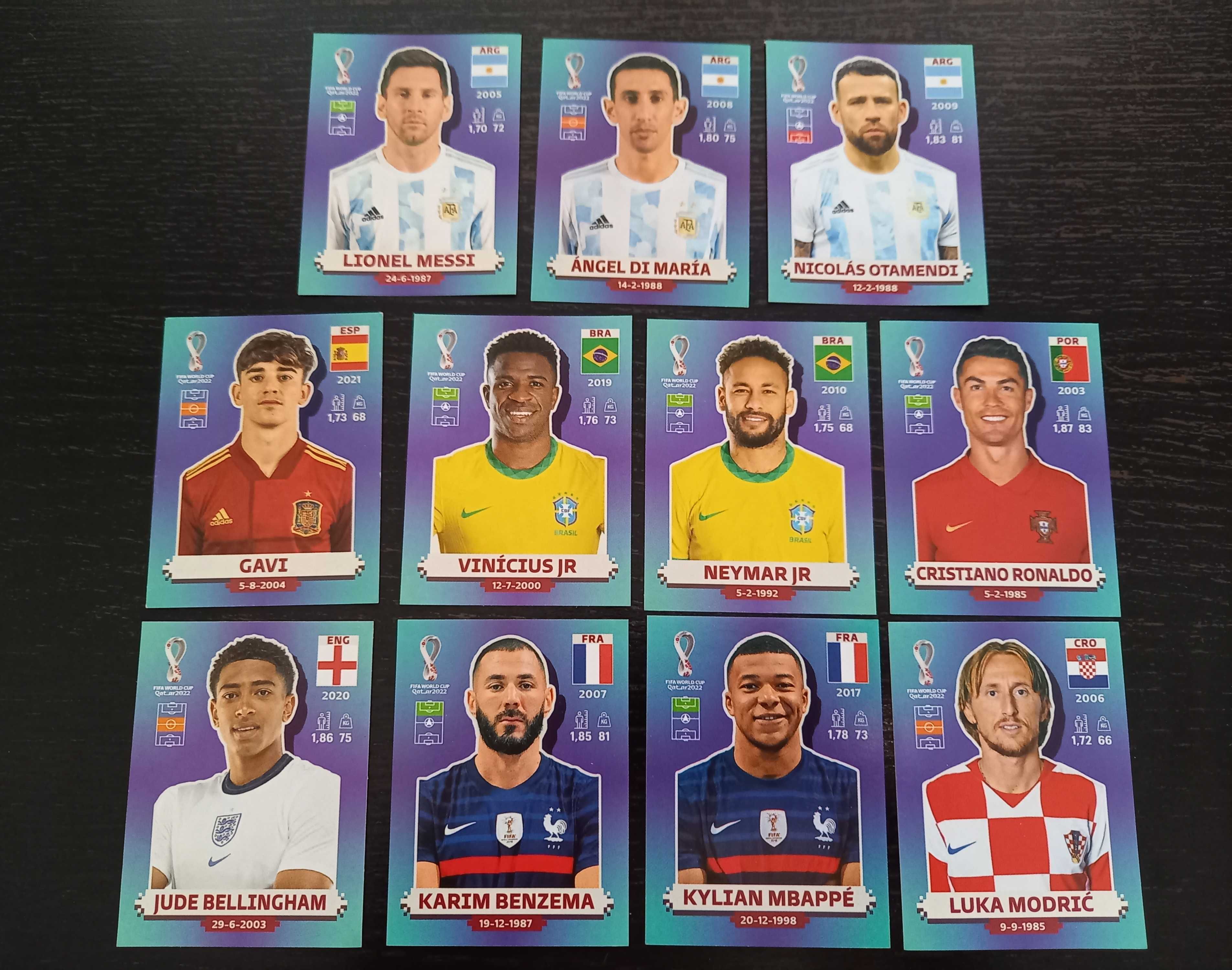 Cromos de futebol FIFA World Cup Qatar 2022 da Panini