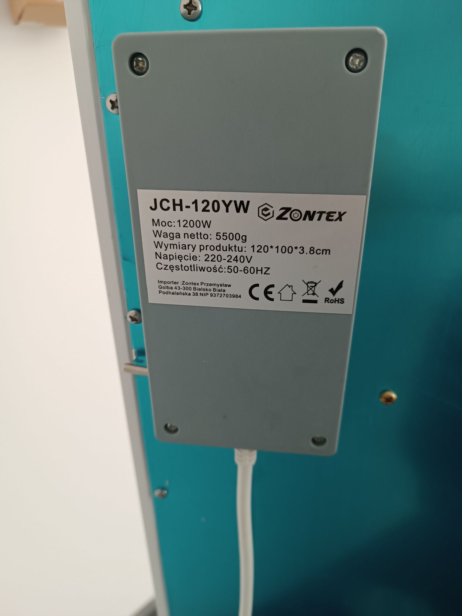 Grzejnik promiennik na podczerwień 1200 W zontex pilot