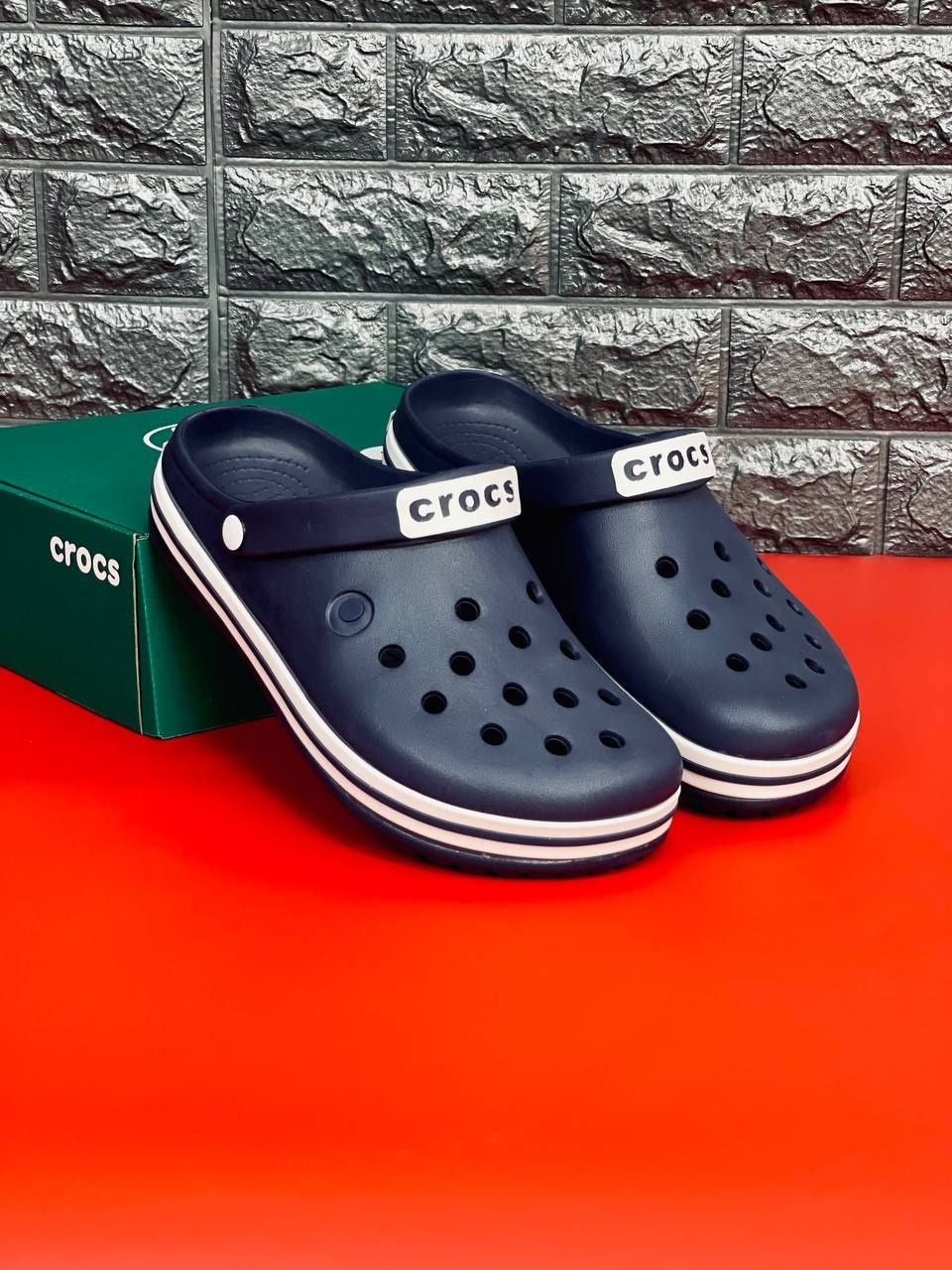 МУЖСКИЕ кроксы Crocs шлёпанцы Крокс синего цвета 39-45