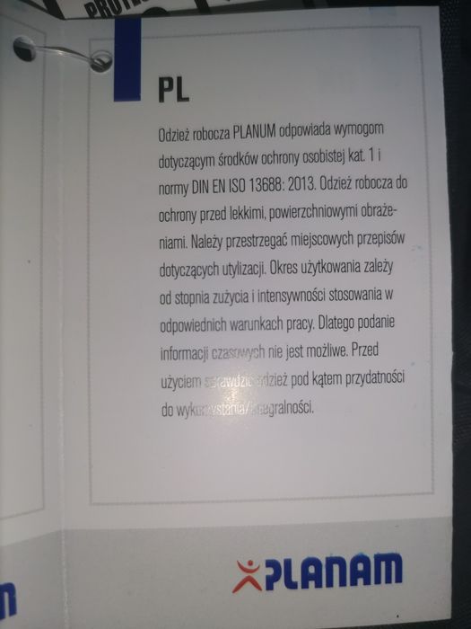 Spodnie robocze planam