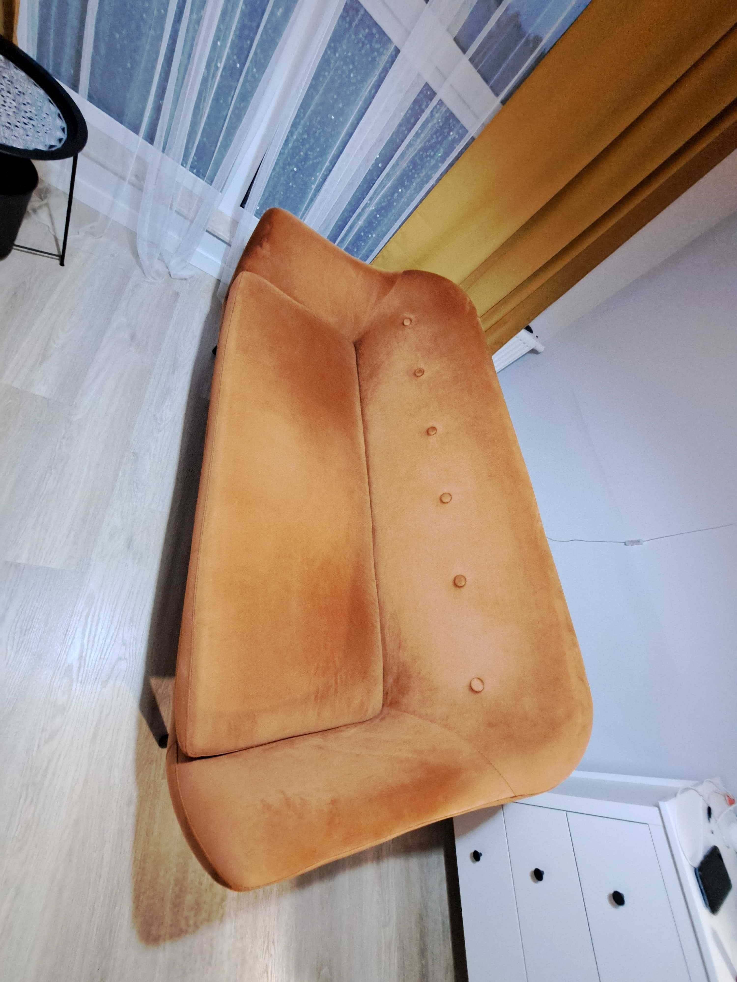 Kanapa , sofa EGEDAL 2,5 Miejscowa  Aksamit Pomarańcz