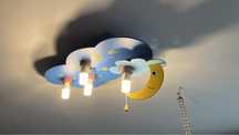Lampa sufitowa dziecięca księżyc led