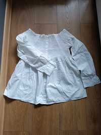 Bluzka biała hiszpanka Boho bawełna Sinsay S 36