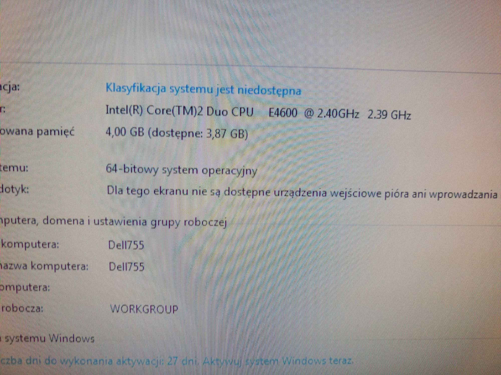 Komputer Intel Core 2 Duo 2,4Ghz Dell 755