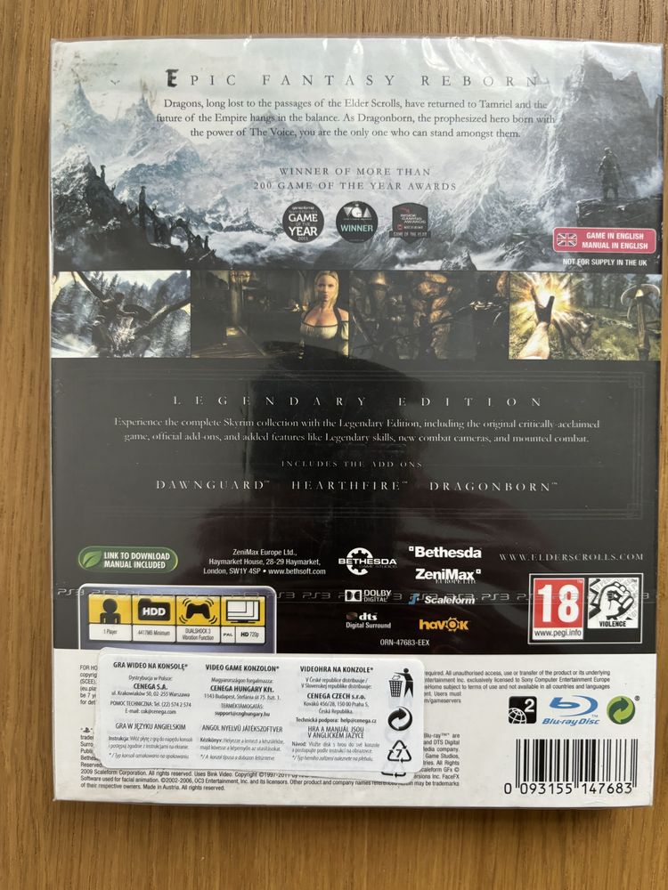 Skyrim Legendary Edition - ps3 - playstation 3