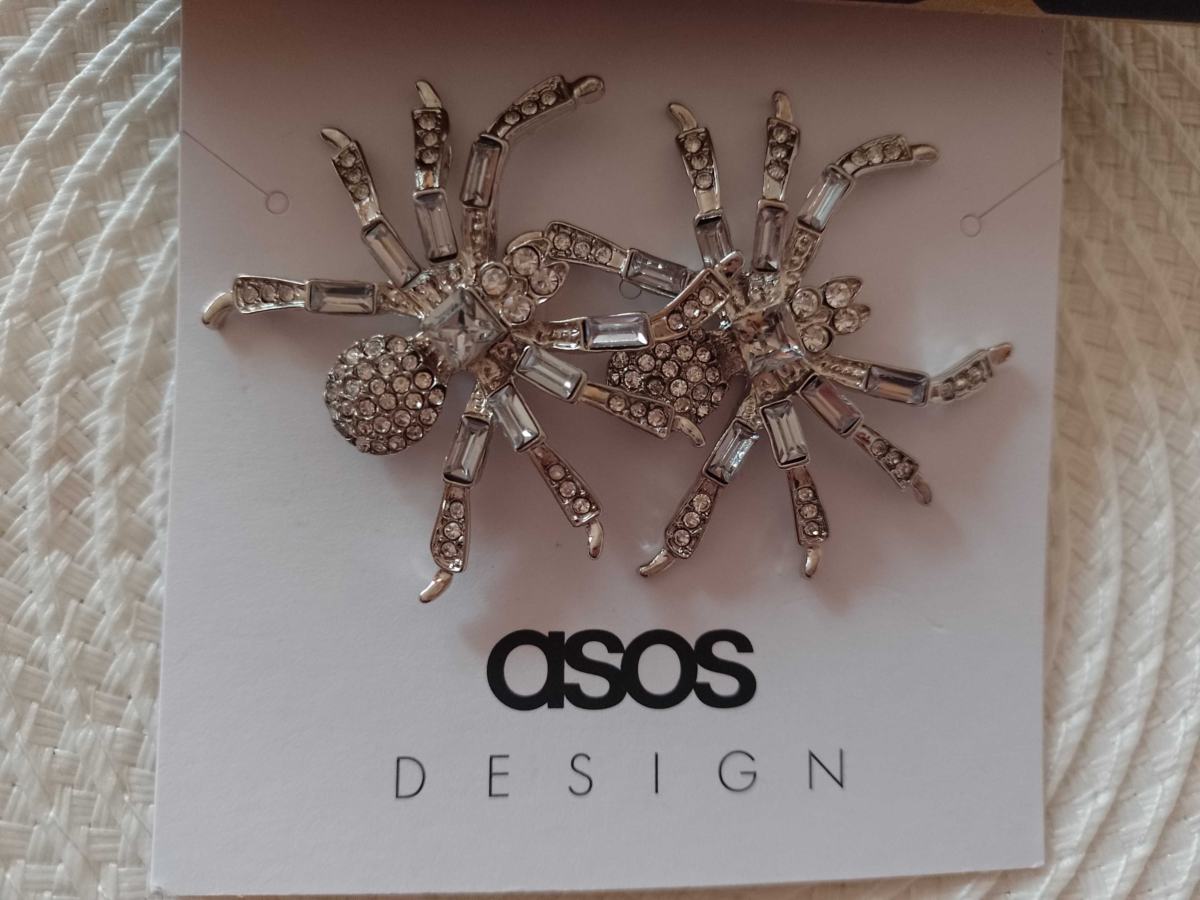 ASOS/ Duże, Bogato zdobione kolczyki z Londynu, pająki, NOWE