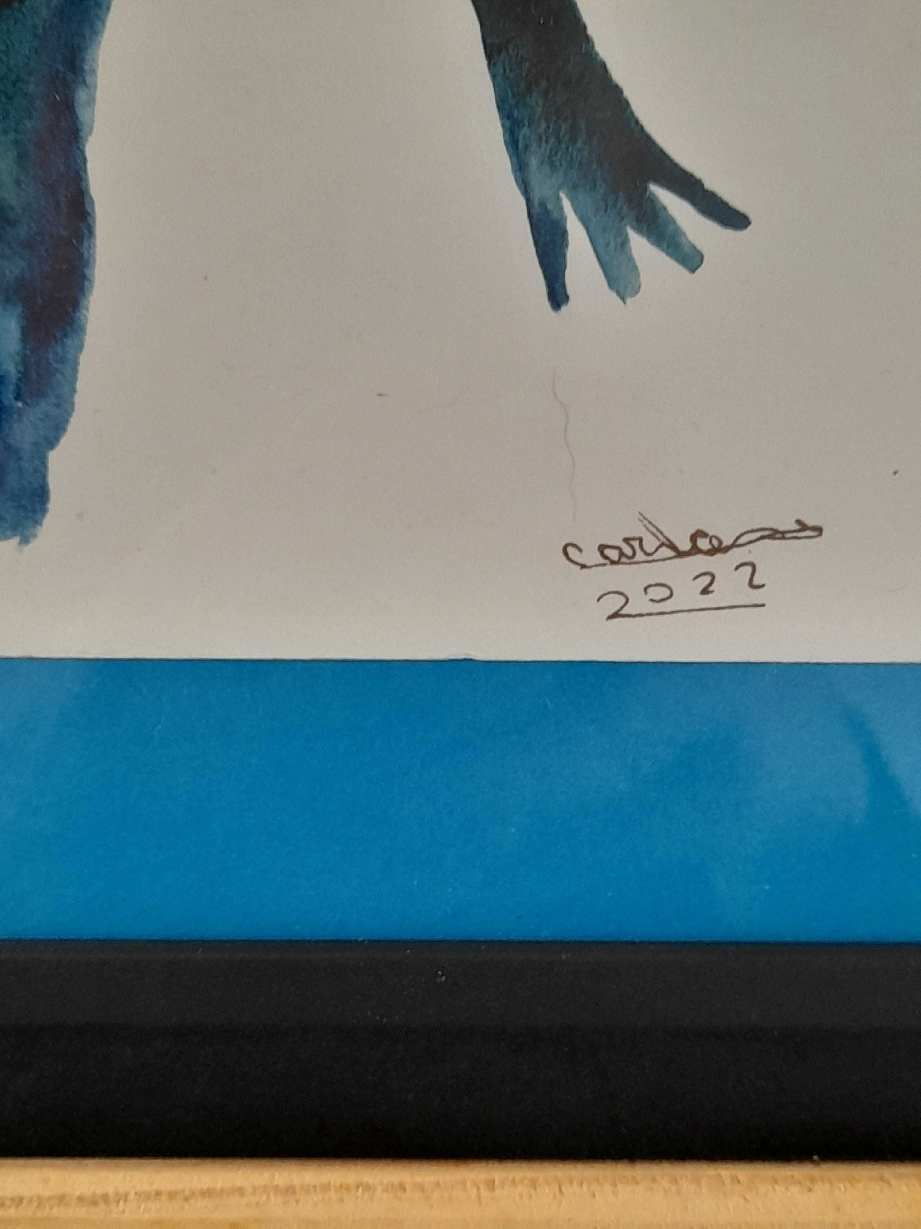 Quadro, desenho original com moldura
