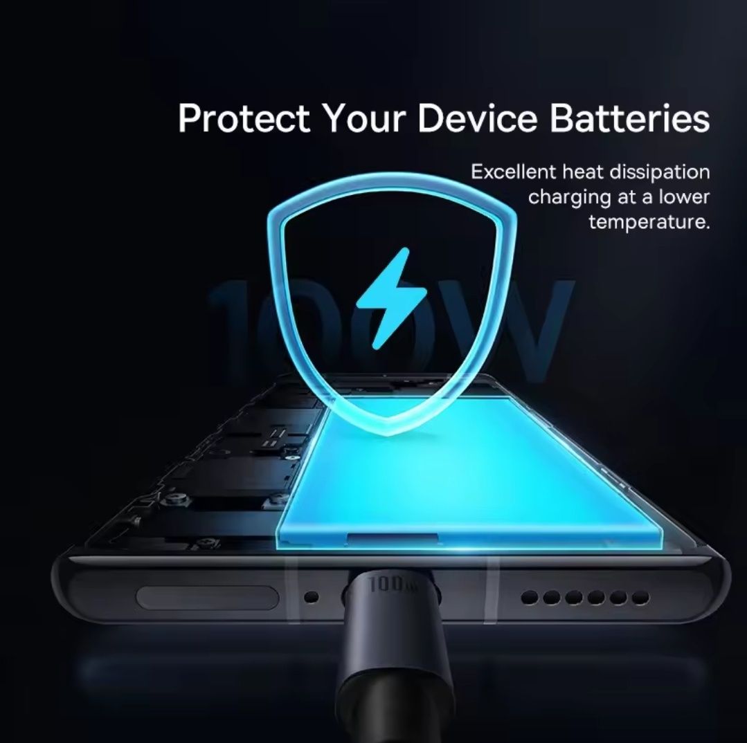 Baseus USB C 100W szybkie ładowanie Inteligentny kabel czarny