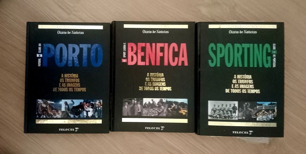Álbuns de Ouro do Benfica, Porto e Sporting (preço pelos 3)