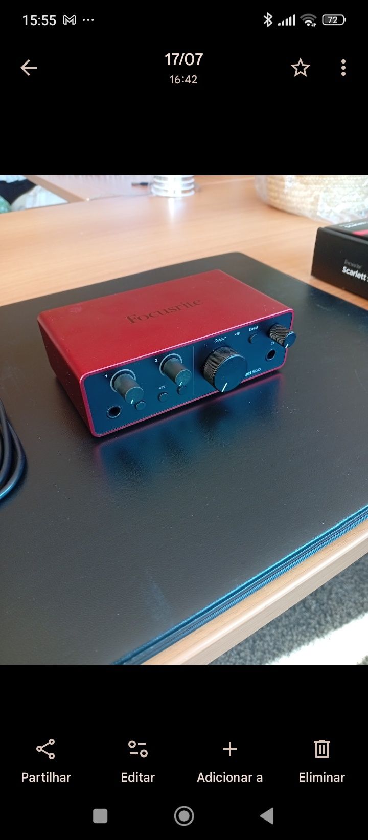 Interface focusrite solo 4 geração recente Nova