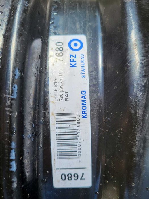 4 felgi stalowe KROMAG KFZ 7680 rozmiar 6Jx15 do FIAT CITROEN PEUGEOT