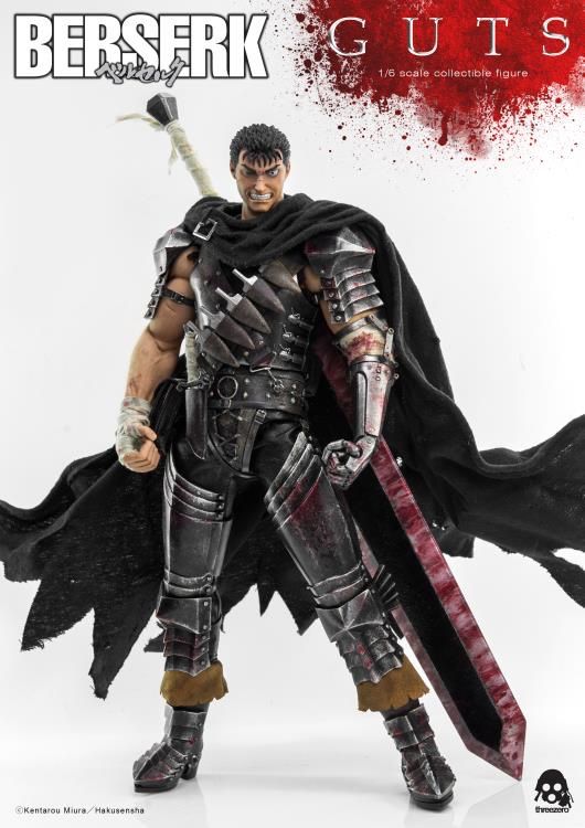 Фигурка 1/6 Berserk Guts Black Swordsman threezero тип hot toys