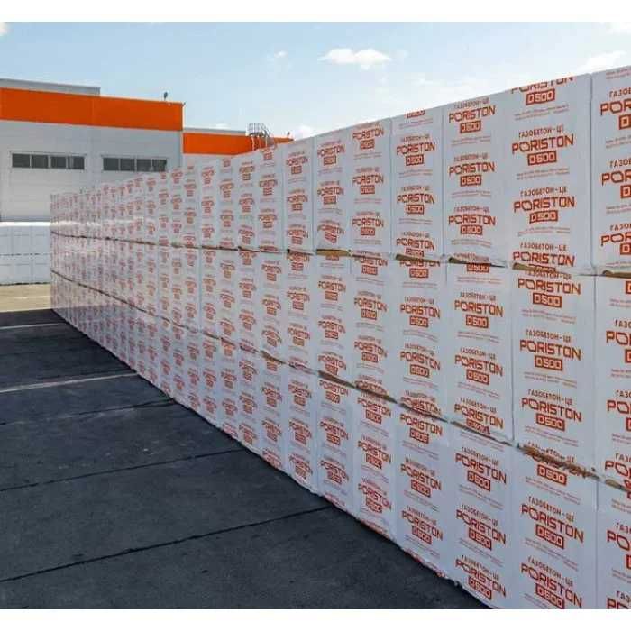 Газоблок PORISTON 610*300*200 мм гладкий (27,32 шт/куб) 60 шт/палета
