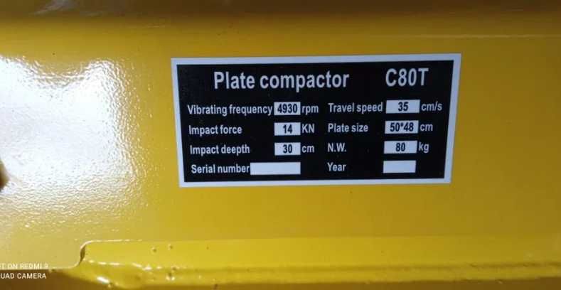 Zagęszczarka gruntu mod: C 80t nowa 80 kg
